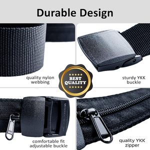 Cartera antirrobo, <span class=keywords><strong>cinturón</strong></span> de dinero <span class=keywords><strong>con</strong></span> hebilla no metálica, <span class=keywords><strong>cinturón</strong></span> de seguridad de viaje para hombres <span class=keywords><strong>con</strong></span> <span class=keywords><strong>bolsillo</strong></span> <span class=keywords><strong>oculto</strong></span> para compartimento de dinero - Product Image 4
