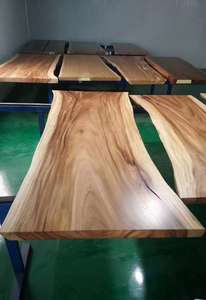 Уникальный дизайн, оптовая продажа с фабрики, плита Monkeypod, эпоксидная плита из цельного орехового дерева, обеденный стол из смолы - Product Image 3