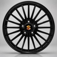 Jantes en alliage forgé multi-rayons noires SRD légères de 17, 18, 19 et 20 pouces, 5x112, 5x120, 5x114.3 pour Benz AMG GT Porsche 911