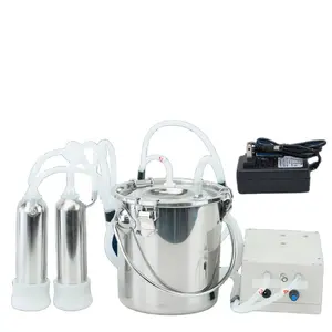 High Quality Portable Stainless Steel Cows Electric Adjustable Speed Mini 5L Cattle Milking Machine