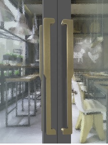 Thép không gỉ lớn xử lý tùy chỉnh <span class=keywords><strong>Deluxe</strong></span> cửa kính xử lý cửa gỗ xử lý - Product Image 5