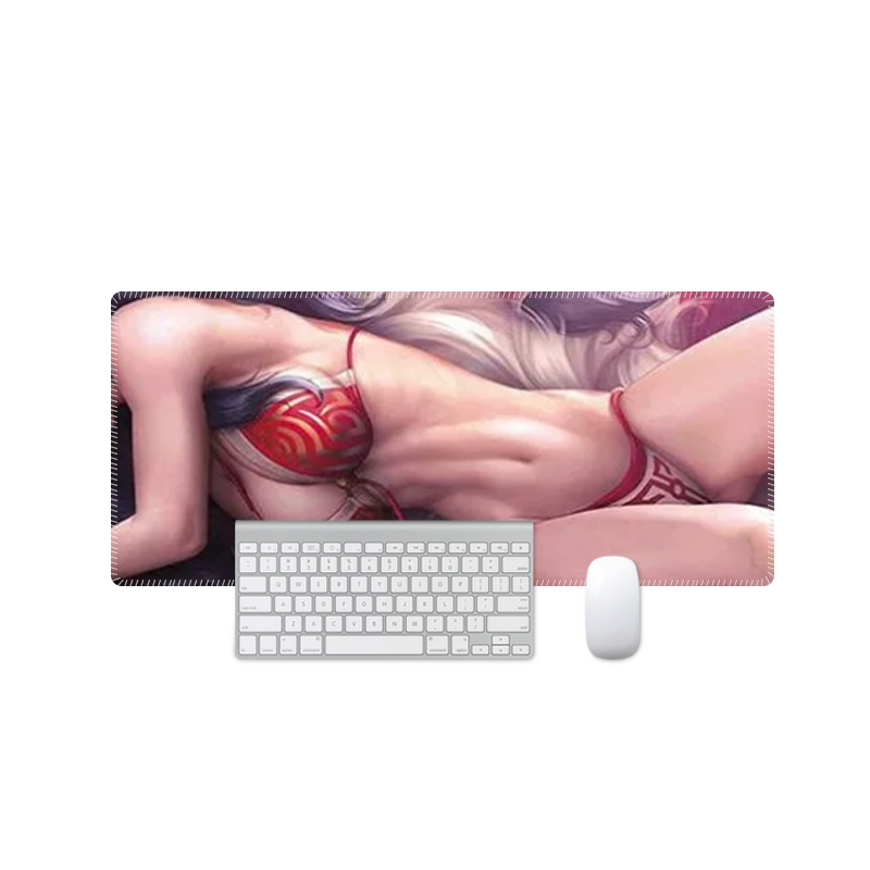 Nude mouse pad de borracha para jogos de mousepad, tapete de mouse personalizado de material de borracha, sexy, anime, gamer, mousepad