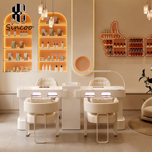 Light Luxury Custom Colors Metal Manicure Table Set with Gel Lamp and Big Drawers for Fashion Salon <b>Nail</b> Artist <b>Desk</b> - Product Image 4