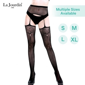 <span class=keywords><strong>Calze</strong></span> a Rete Jacquard Nere con Giarrettiera, Sexy <span class=keywords><strong>Calze</strong></span> in Nylon a Rete Sopra il Ginocchio <span class=keywords><strong>per</strong></span> Feste Notturne e Clubwear - Product Image 5