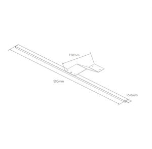 Miroir de salle de bain à LED en alliage d'aluminium avec finition chromée, montage mural et éclairage à température de couleur multiple - Product Image 3