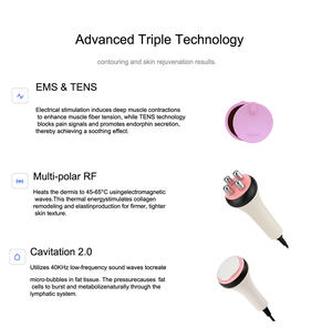 Appareil professionnel de cavitation multipolaire pour le raffermissement de la peau et l'élimination des graisses, machine de remodelage corporel en V - Product Image 2