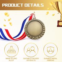 Médailles de récompense personnalisables Jinba avec rubans – Créez votre propre kit de médailles – Trophées de victoire et de participation pour les équipes – Cadeaux en métal
