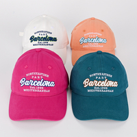 Gorra de Béisbol de 6 Paneles con Letras Bordadas Personalizadas al por Mayor, Gorra de Estilo Universitario Vintage Ajustable Unisex para Hombre y Mujer