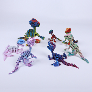 Vashine 3D impreso Jurásico período <span class=keywords><strong>dinosaurio</strong></span> niños juguetes decorativos <span class=keywords><strong>Velociraptor</strong></span> <span class=keywords><strong>esqueleto</strong></span> 3D impresión PLA Animal figura Toi - Product Image 4