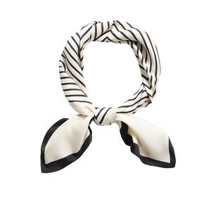 70x70cm Polyester Satin <b>Square</b> <b>Scarf</b> Plain & Striped Neck Head <b>Scarves</b> for Women Spring Summer Autumn - Product Image 2