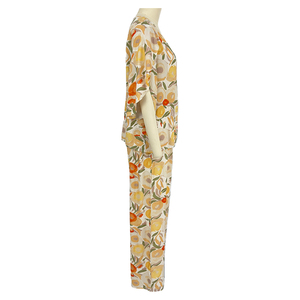 Abito da <span class=keywords><strong>donna</strong></span> elegante <span class=keywords><strong>viscosa</strong></span> abito da <span class=keywords><strong>donna</strong></span> a mezza manica stampato moda abito da casa stile classico - Product Image 3