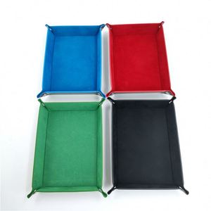 Bandeja de Almacenamiento Plegable de PU Creativa al por Mayor en Stock, Diseño Moderno y Sencillo, Vaso y Caja para Dados para Organización de Escritorio - Product Image 4