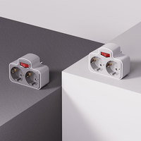 Prise murale électrique Pheiyon Schuko avec interrupteur 2*16A 250V, mise à la terre standard, rapport de test TUV, adaptateur 2 prises pour la maison