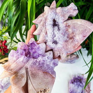 Vente en gros de cristaux naturels, divers matériaux mixtes, quartz clair, améthyste, sculptures, pierres précieuses de guérison pour la décoration de la pièce - Product Image 3