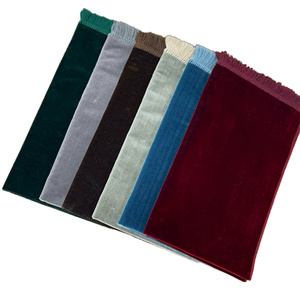 550g Polyester Plain Velvet Machine Made Anti-Slip Non-slip Rubber Backing <b>Prayer</b> <b>Rug</b> Fringed Compressed Container Home 70x110 - Product Image 1