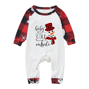 Rouge <span class=keywords><strong>Plaid</strong></span> Lettre Impression Noël Pyjama Pantalon À Manches Longues Haut Ensemble Coton Famille Noël Pyjamas Ensemble 2023 - Product Image 5