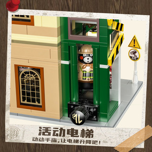 Inbrixx Jihu 880035 Kumamoto Bear Detective Agency, Set de Bloques de Construcción, Escena Urbana, Juguete de Ensamblaje para Niños de 8 a 13 Años, Más de 800 Piezas - Product Image 5