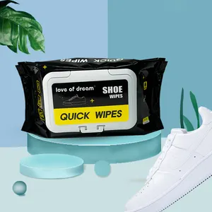 30pcs phân hủy sinh học hữu cơ Bề mặt giày Cleaner Sneaker khăn lau làm sạch