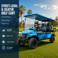 Voiturette de golf électrique Tarion 2025 chinoise écologique 6 places 60V, vitesse 35 km/h, autonomie 90 km, certifiée CE pour usage quotidien adulte