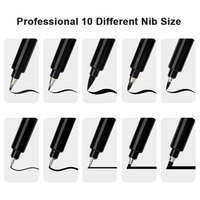 Mobee P-625E Lot de 10 Marqueurs Fineliners Non Toxiques pour Écriture Fluide, Idéal pour le Lettering et le Dessin d'Art, Stylos de Calligraphie Qualité Usine