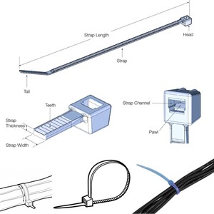 Réutilisables Étiquettes de Données Sangle de Sécurité En <span class=keywords><strong>Spirale</strong></span> Verrouillage Enveloppe Solaire Câble Cravate - Product Image 6