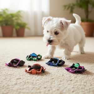 Fermagli per capelli a forma di zampa di cucciolo West Highland White Terrier, 8,5 cm, effetto goccia d'olio, 2 per colore - Product Image 3