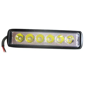 12V 24v通用发光二极管汽车6英寸6LED 18w驾驶雾越野发光二极管工作灯汽车发光二极管光束工作灯条聚光灯灯6Led