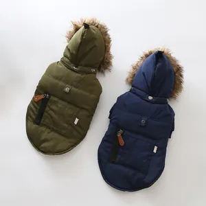 Penjualan Laris Jaket Anjing Peliharaan Mantel dengan Topi Dapat Dilepas Rompi Anjing Pakaian Sporty Lucu Mode Nyaman Pakaian Hangat Musim Dingin