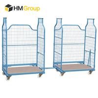 Chariot de rangement pliable en acier robuste pour entrepôt, idéal pour le transport de meubles
