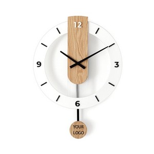 Wholesale Simple Modern <b>Silent</b> Swing <b>Clock</b> for Living Room Restaurant with Logo - Product Image 2