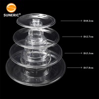 Support de présentation à 10 niveaux en plastique pour macarons, desserts, cupcakes, tour de macarons pour fêtes et gâteaux de mariage