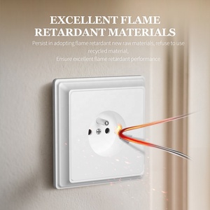 Pháp Ổ cắm EU tiêu chuẩn tấm nhựa Ổ cắm điện tường tuôn ra Outlet Vuông Tường ổ cắm thiết bị chuyển mạch 16A - Product Image 5