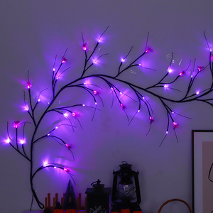 Guirlande lumineuse LED blanche chaude pour Halloween, 6,5 pieds, indice de protection IP44, décorations effrayantes pour mur, cheminée, fête, à intensité variable - Product Image 3