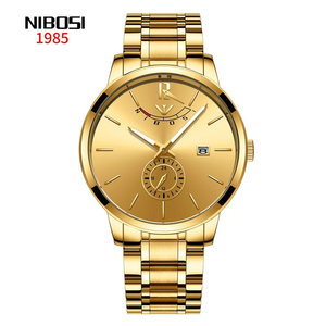 NIBOSI 2318 <span class=keywords><strong>Orologio</strong></span> Dorato di Lusso, Marca Top, <span class=keywords><strong>Orologio</strong></span> al Quarzo Sportivo, Impermeabile, da Polso, per Affari - Product Image 5