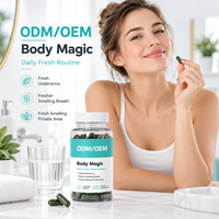 Capsules de déodorant corporel à la chlorophylle naturelle, complément alimentaire à base de plantes, extrait végétal en gélules molles pour les soins quotidiens du corps