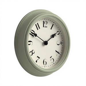 Horloge murale ronde rétro de 12 pouces, quartz analogique silencieux sans tic-tac, horloge suspendue en résine pour salon, chambre à coucher - Product Image 3