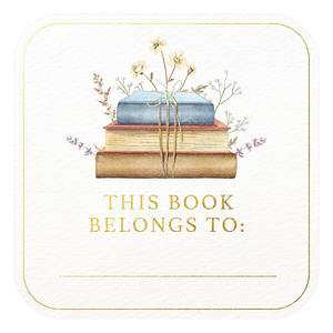 Diseño floral de escritura personalizada, este libro pertenece a las pegatinas, papel de aluminio dorado, pegatinas de nombre de libro, etiquetas adhesivas <span class=keywords><strong>para</strong></span> placas de libros - Product Image 1