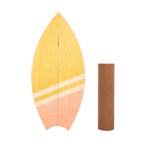 Hot Bán Tùy Chỉnh Tập Thể Dục Bằng Gỗ Vòng Yoga Cân Bằng Hội Đồng Quản Trị Với Tự Nhiên Nút Chai Con Lăn - Product Image 6