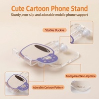 Support de téléphone universel transparent en acrylique personnalisable en usine, réglable, pliable, avec base antidérapante en silicone pour bureau
