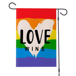 Bandera de jardín del orgullo del arco iris de poliéster de sublimación térmica para jardín al aire libre - Product Image 2