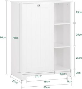 Combohome <span class=keywords><strong>Cesta</strong></span> de lavandería de bambú Gabinete de lavandería de <span class=keywords><strong>baño</strong></span> <span class=keywords><strong>con</strong></span> cesto inclinable - Product Image 5