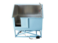 Baignoire électrique relevable pour chiens avec porte coulissante, fonction de massage écologique pour animaux, station de toilettage et de lavage pour grands chiens
