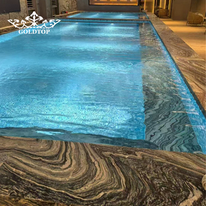 Goldtop Landscape Green <b>Marble</b> Waterproof Natural Stone Polished Slabs Countertops Vanity Top Floor Tiles Dining Table Hotel - Product Image 5