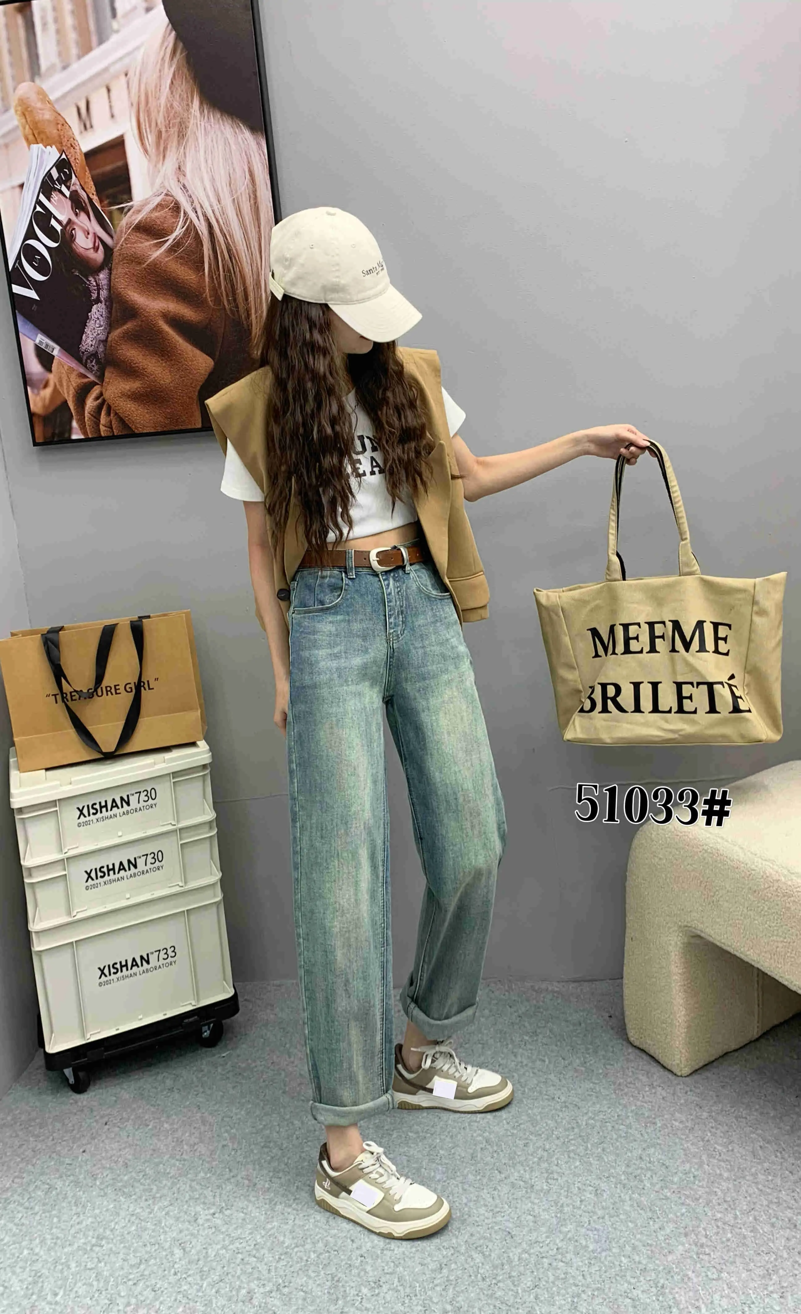 51033 Dames Jeans Boyfriend Jean Voor Dames Op Maat Modieuze Dames Dames Baggyjeans