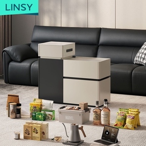 Mueble de Salón de Diseño Moderno en Melamina Blanco y Negro con 2 Cajones y 2 Compartimentos ZQ1O-A - Product Image 4