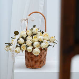 Real Touch künstliche Blumen Single Stem Silk Rose mit gebrannter Kante für Hochzeit Home Decorations - Product Image 3