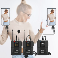 Microphone cravate sans fil cardioïde XTUGA CM8 pour appareil photo reflex numérique, smartphone et caméscope
