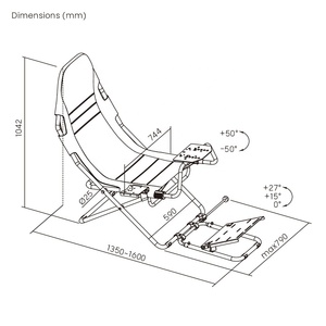 LRS13-BS01 ชุดจำลองการแข่งรถแบบพับได้ สำหรับเล่นเกมขับรถบน PS4 PS5 และ PC พร้อมขาตั้งพวงมาลัย - Product Image 6