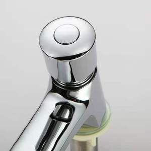 Hiện đại Brass <span class=keywords><strong>Chrome</strong></span> mạ tự đóng cửa thời gian chậm trễ lưu vực bồn rửa tap tiết kiệm nước công cộng phòng tắm vòi nước với gốm van lõi - Product Image 3