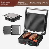 Grill électrique professionnel double contact RSC Wholesale Mini pour petit-déjeuner, sandwichs et paninis, modèle PG004